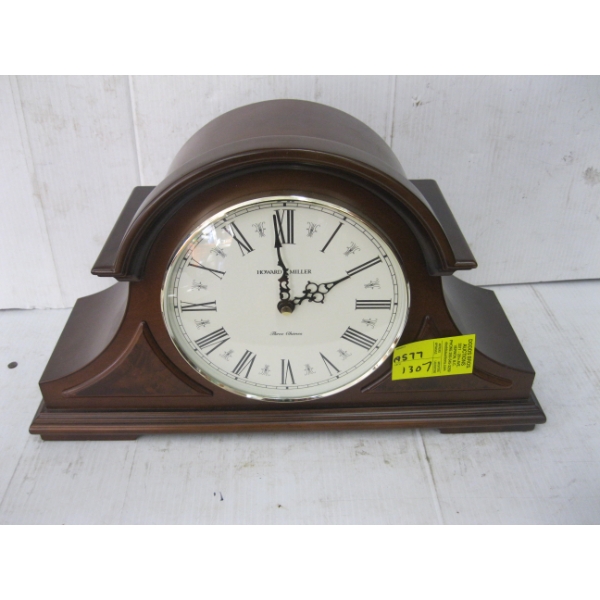 HOWARD MILLER ELECTRIC WOOD CASED MANTLE CLOCK