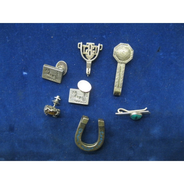 ASST. SM. SILVER TIE CLIPS, ETC.