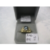 Image 2 : MEN'S 10KT RING W/BLACK STONE, 6G, SZ 11