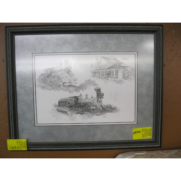 FRAMED TRAIN PICTURE