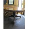 Image 1 : LG. ROUND ANTIQUE SINGLE PEDESTAL FLIP TOP TABLE