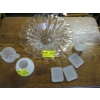 Image 1 : 7 PIECES OF GLASSWARE - BOWL, FROSTED GLASS, ETC.