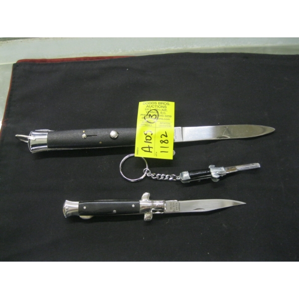 2 FOLDING KNIVES & A KEYCHAIN