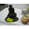 Image 4 : MISC. METAL FIGURINE, HAND PAINTED CHINA, ETC.