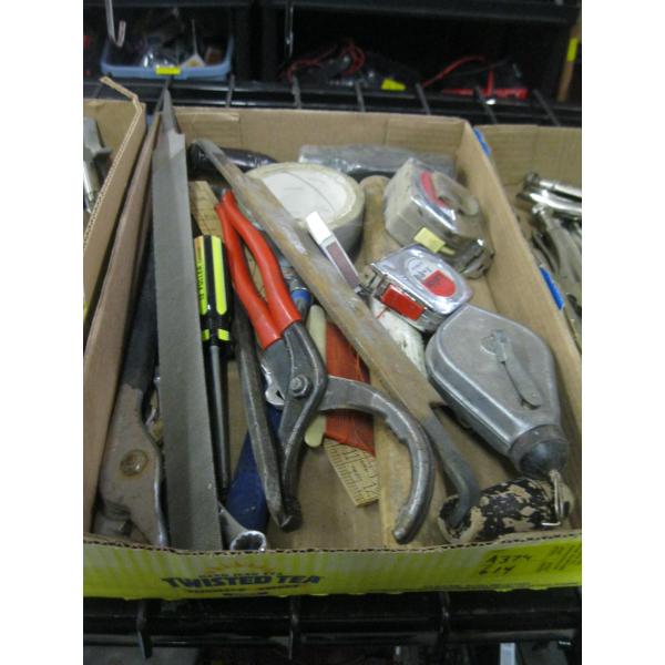 MISC. TOOLS, HAMMERS, TAPE MEASURES, ETC.