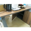 Image 3 : WOOD TOP DESK W/MATCHING 3 DRAWER, 1 DOOR CABINET