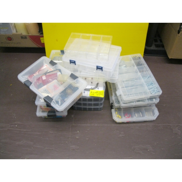 ASST. PLASTIC STORAGE CASES W/CONTENTS