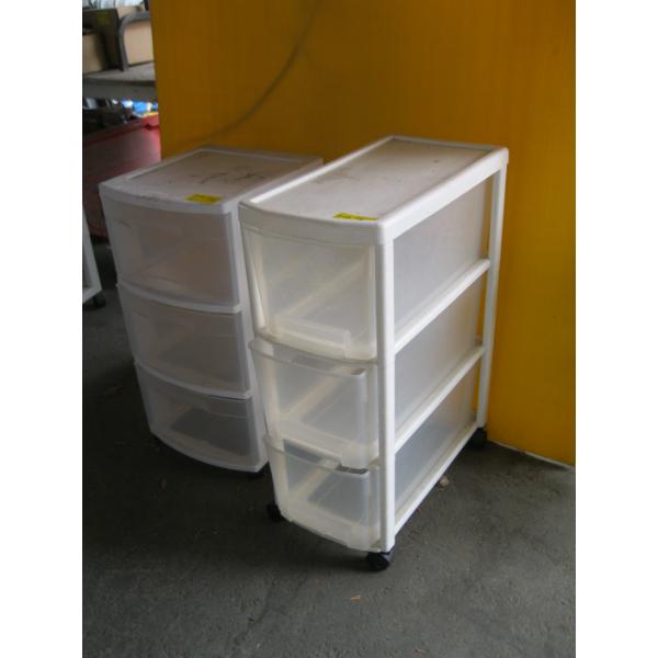 2 PLASTIC STORAGE UNITS