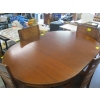 Image 2 : SOLID WOOD DINETTE TABLE W/4 WOOD CHAIRS - 2 LADDERBACK, 2 FLATBACK