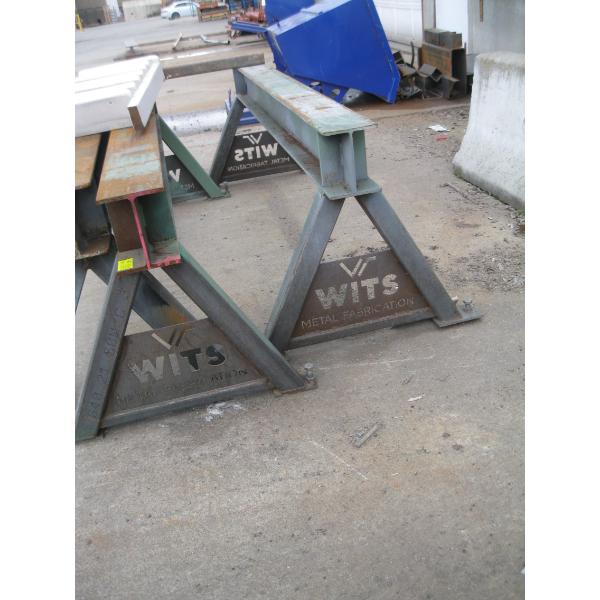2 HEAVY DUTY 8' METAL SAWHORSES