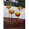 Image 1 : ITALY, COLONY, ANTIGUA ANTIQUE GLASS CANDLEHOLDERS