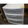 Image 2 : PLASTIC 3 DRAWER STORAGE CABINET