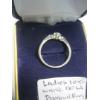 Image 4 : LADIES 10KT WHITE GOLD DIAMOND RING W/3 DIAMONDS - SZ 4.5