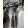 Image 1 : BUNDLE OF GARDEN TOOLS - SCRAPER, RAKES, SHOVEL, ETC.