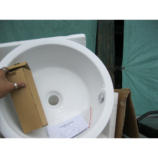 WHITE ROUND SINK