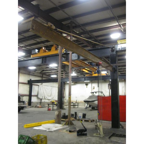 SWING ARM IBEAM W/2 TON CHAIN HOIST & 3 TON TROLLEY