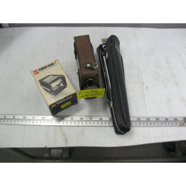 SM. TRIPOD, MOVIE CAMERA & SLIDE VIEWER
