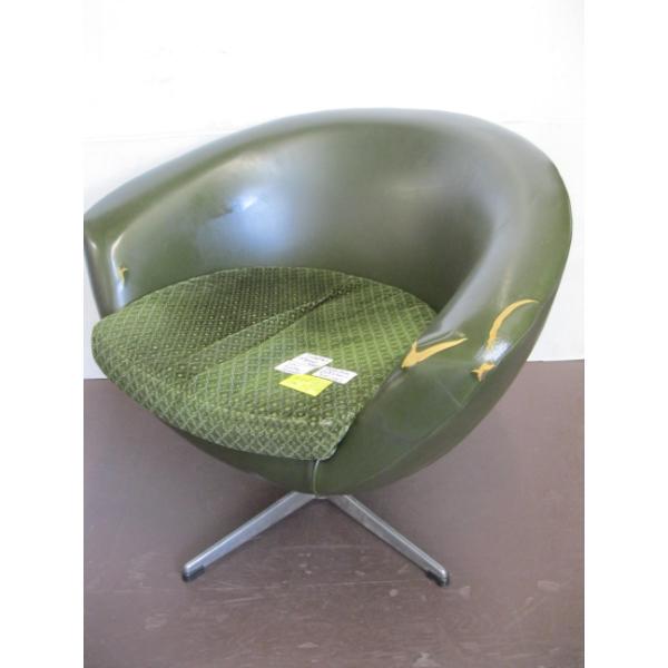 SWEDEN ORIGINAL 1960s CARL KLOTE DESIGNER OVERMAN POD CHAIR SWIVEL