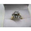 Image 1 : 14KT YELLOW & WHITE GOLD LADIES CLUSTER RING W/A $2,275, SZ 7 1/2