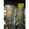 Image 1 : PAIR OF VINTAGE JEANNETTE 9" MARIGOLD CARNIVAL GLASS VASES