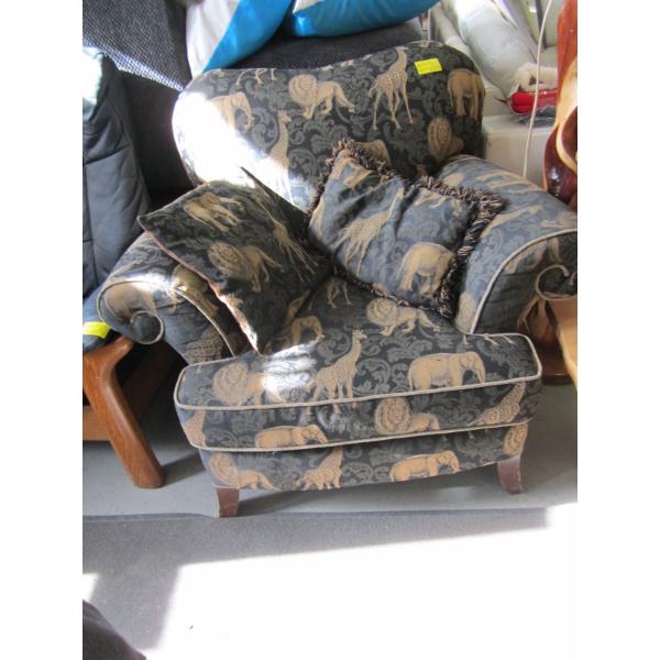 AFRICAN PRINT UPHOLSTERED CHAIR