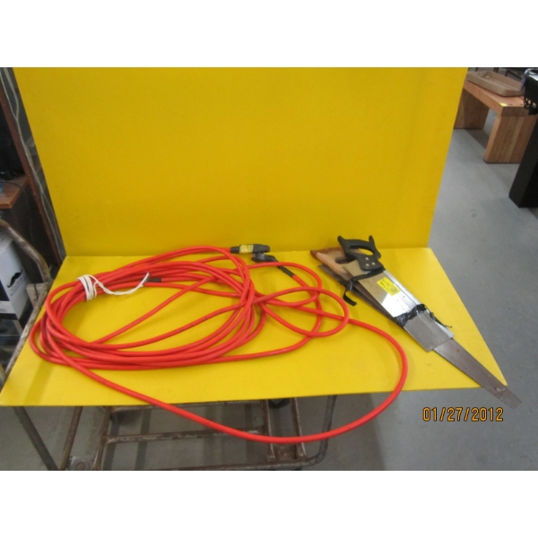 BUNDLE OF SAWS & AN EXTENSION CORD