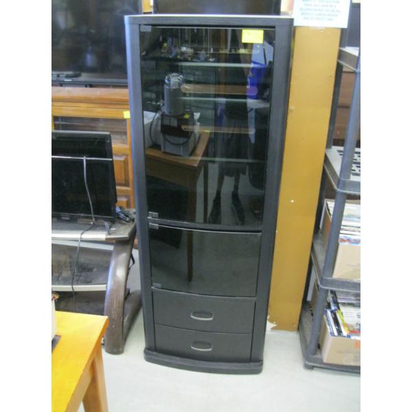 TALL BLACK ENTERTAINMENT SHELF UNIT