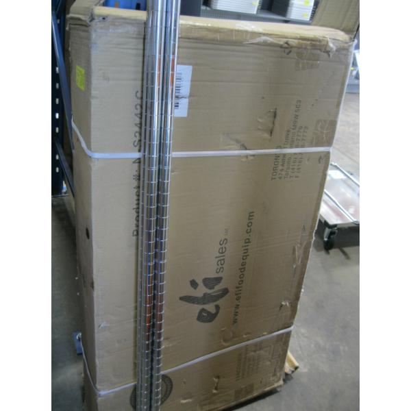 4 SHELVES & 4 POLES METRO LIKE SHELVING UNIT - 109X62.5X16.5