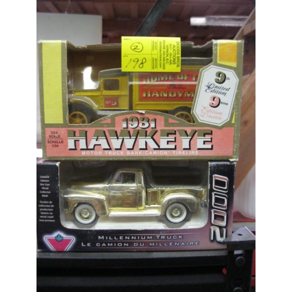 2 IN BOX DIECAST BANK TRUCKS