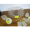 Image 2 : 7 PIECES OF GLASSWARE - BOWL, FROSTED GLASS, ETC.