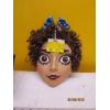 Image 3 : ADULT PORCELAIN DOLL MASK FOR HALLOWEEN, WOODEN DISH & CATHEDRAL GERMAN CHURCH FIGURINE