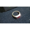 Image 2 : MENs 10KT RING W/RED STONE, 6G, SZ 10.5