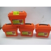 Image 1 : 4 ORANGE MINI PLASTIC AMMO BOXES