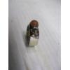 Image 5 : LADIES SILVER RING W/14KT GOLD LEAF ON SIDE, SZ 6
