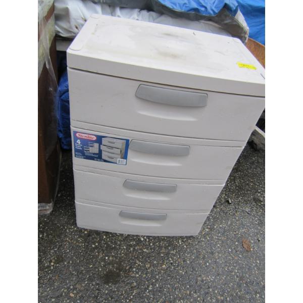 NEW STERLITE 4 DRAWER PLASTIC CABINET