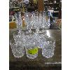 Image 1 : SET OF 8 TALL FLUTED WINEGLASSES & 6 CRYSTAL TUMBLERS