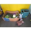 Image 1 : BOX OF MISC. - SPRAYERS, LAWN FIGURINES, GARDENING TOOLS, ETC.