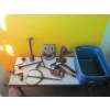 Image 1 : BIN OF VINTAGE ITEMS - JACK, DRILL, ETC.
