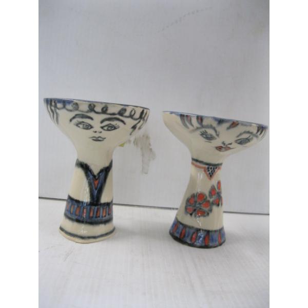 2 HAND MADE POTTERY PIECES