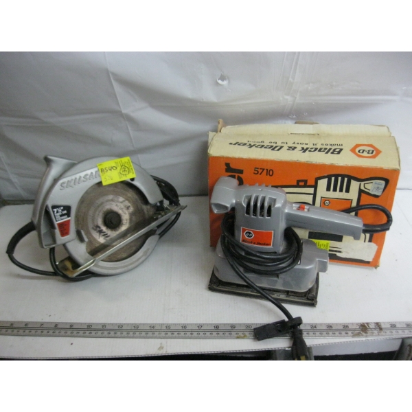 SKILL SAW & BLACK & DECKER SANDER
