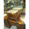 Image 2 : WATERFALL 1940s DRESSER W/ROUND MIRROR & STOOL
