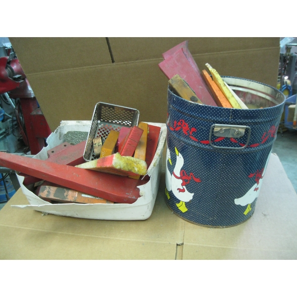 2 BOXES OF MISC. PLASTIC WEDGES, ETC.