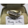 Image 3 : MEN'S 10KT RING W/SMALL DIAMOND, 2.5G - SZ 10