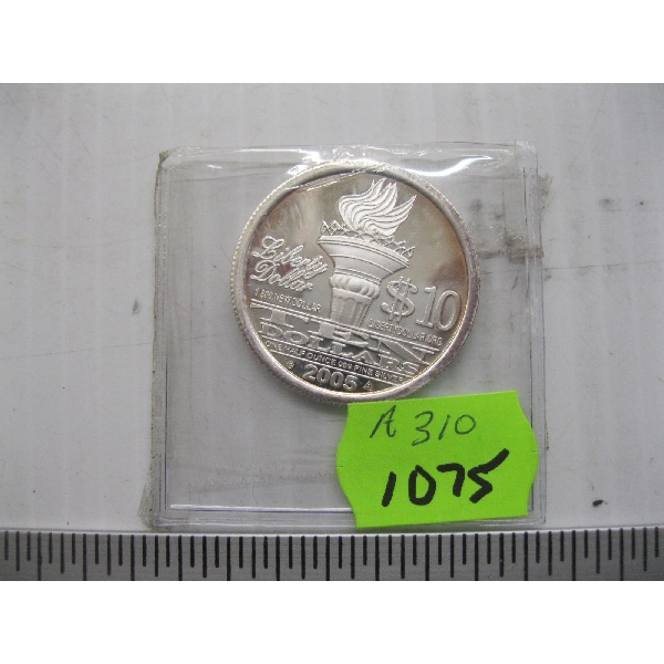 2005 LIBERTY DOLLAR $10 SILVER COIN