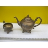 Image 2 : BRASS 4 PIECE TEAPOT & CREAM & SUGAR SET