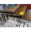 Image 2 : 3 PIECE NESTING TABLES W/CHROME LEGS