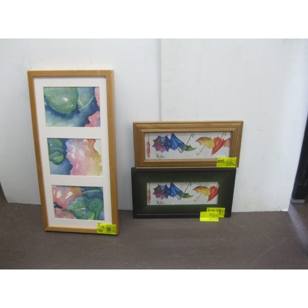 3 FRAMED ORIGINAL PAINTINGS