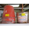 Image 1 : 3 FIRE BUCKETS & A PIE FILLING TIN W/PLUNGER