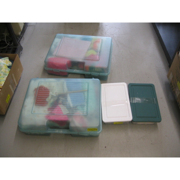 4 BINS OF MISC. CRAFTING ITEMS