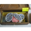 Image 2 : WOODEN BOX W/ASST. BADGES & PINS